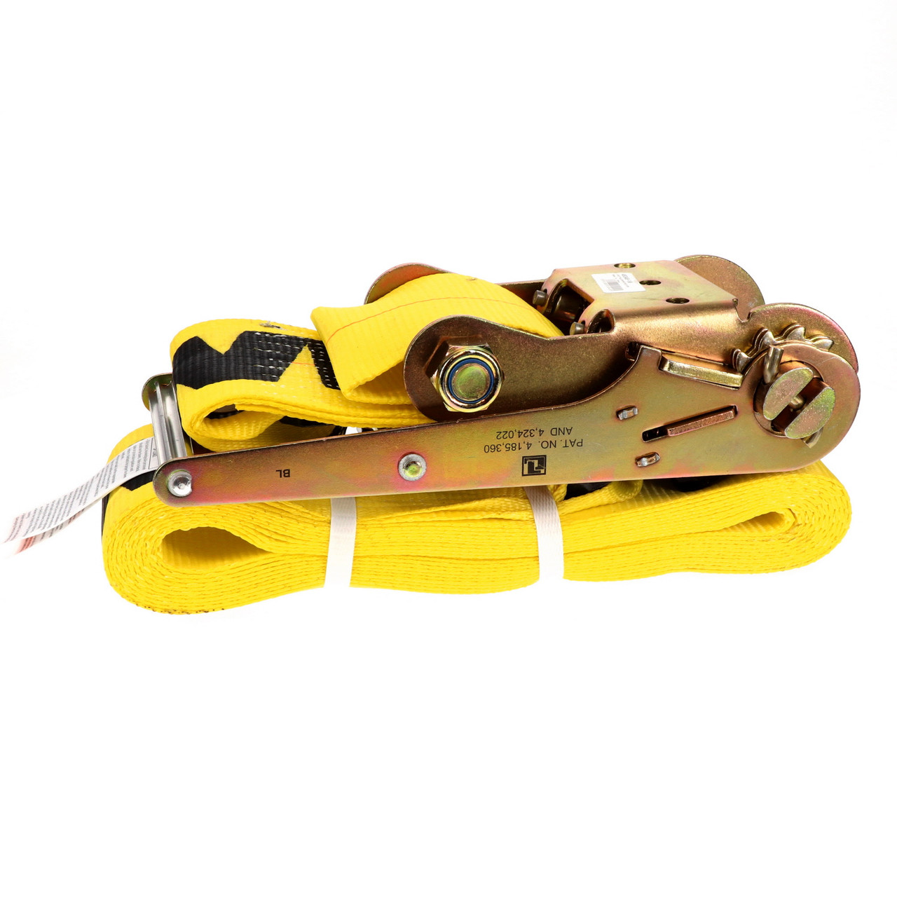4″ x 27’ Heavy-Duty Ratchet Strap w/Flat Hooks