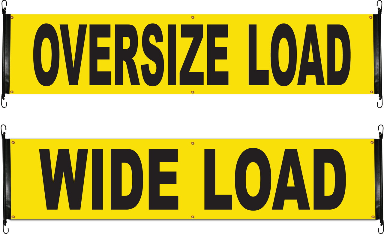 18″ x 84″ Wide/Oversize Load Banner w/Bungee Cords