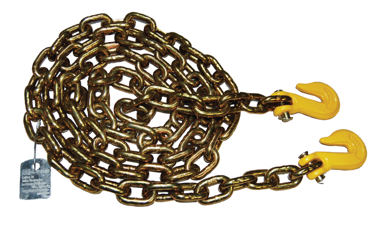 Grade 70 3/8″ x 10′ Chain w/Grade 80 Clevis Hooks