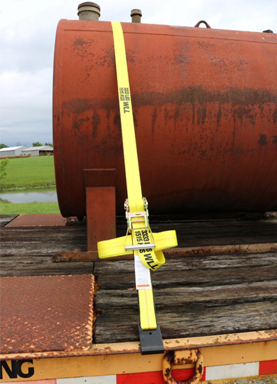 2" x 27’ Medium Wide Handle Ratchet Strap w/Flat Hooks, Bulk Bin