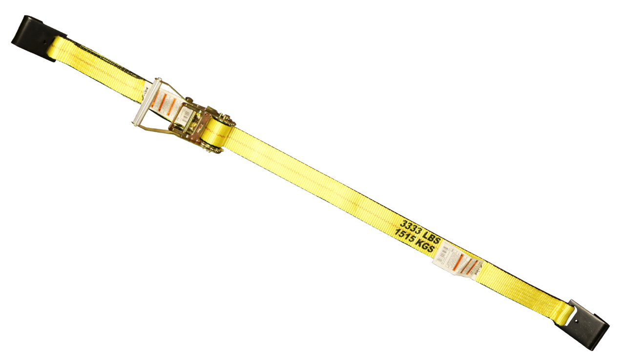2" x 27’ Medium Wide Handle Ratchet Strap w/Flat Hooks, Bulk Bin