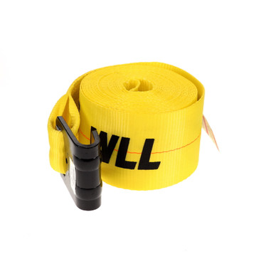 4” x 30’ Winch Strap w/Flat Hook & Keeper