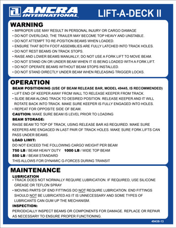 Lift-A-Deck II Instruction Placard