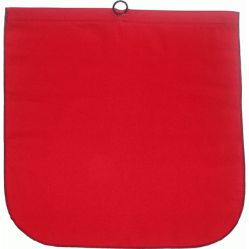 18″ x 18″ Safety Flag, Red Cotton w/Steel Wire Rod & Loop