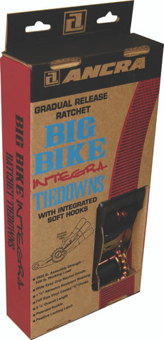 1.5” x 66” Integra Big Bike Gradual Release Ratchet Tie-Down, 2 Pack