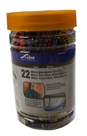 22-PC Jar of 10″ Mini Bungee Cords