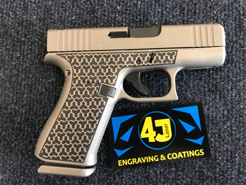 Glock 43X Gun-metal Grey Stippled