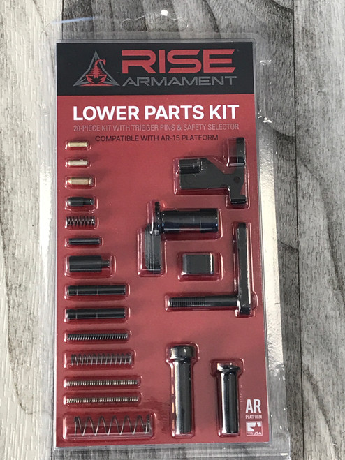 Rise Armament AR15 lower parts kit.