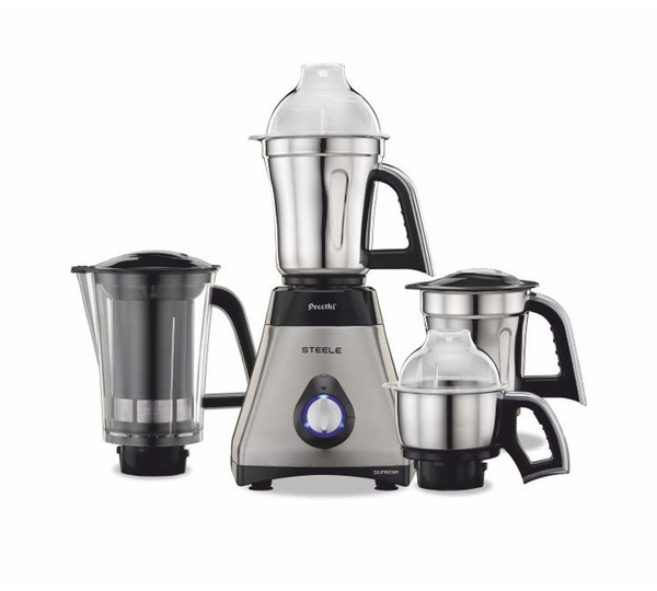 Preethi Steel Supreme Mixer Grinder   With 4 Jars - 750 Watts Capacity