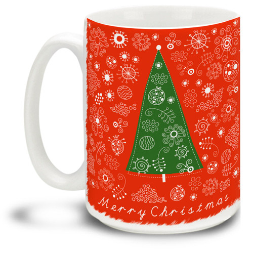 Christmas Traditions Retro Tree - 15oz Mug