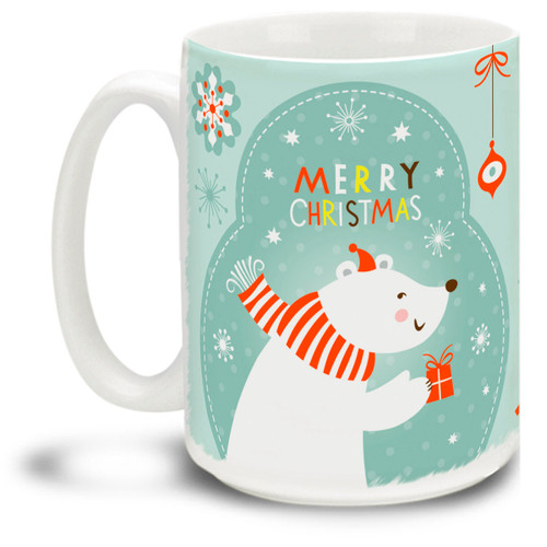 Christmas Funky Santa Polar Bear - 15oz Mug