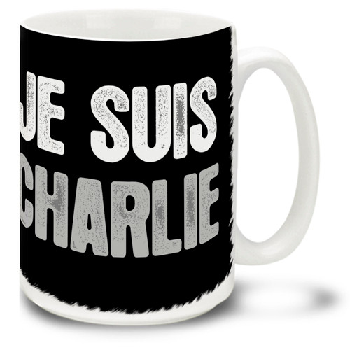 Je Suis Charlie Black and White - 15 oz Coffee Mug