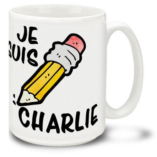 Je Suis Charlie Pencil - 15 oz Coffee Mug