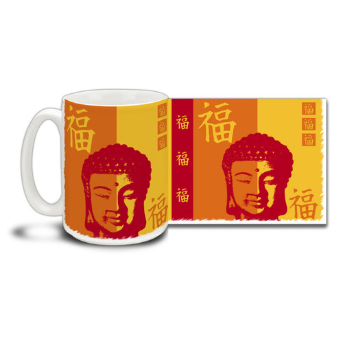 Get right with the Universe with this Buddha Happiness Symbol coffee mug.