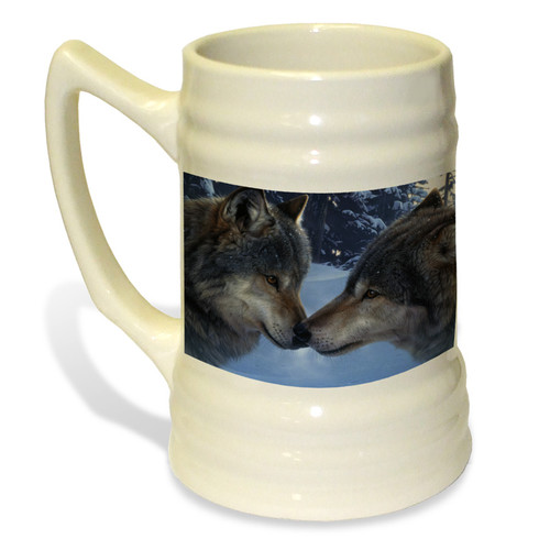 Muzzle Nuzzle Gray Wolves - 22oz. Stein