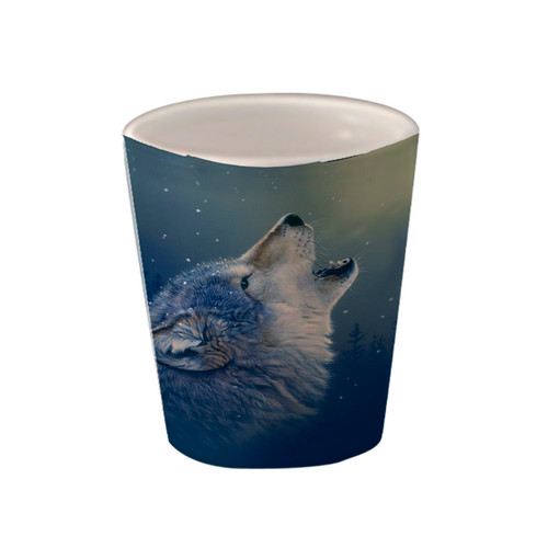 Ascending Song Gray Wolf - 1.5oz. Ceramic Shot Glass