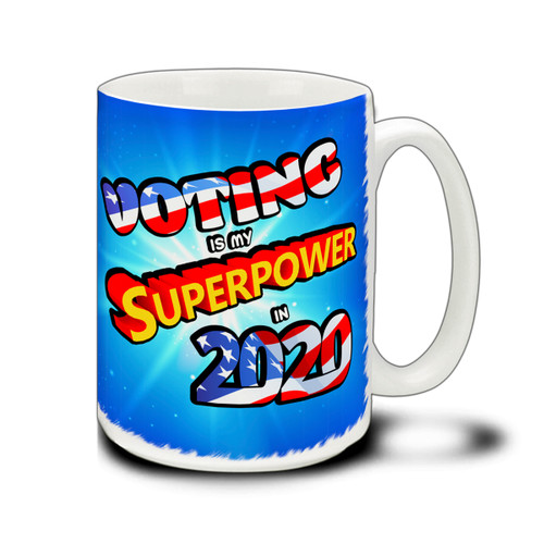 Voting Superpower - 15 Ounce Coffee Mug
