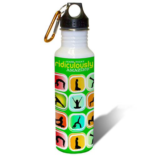 Make Today Ridiculously Amazing Exercise Motivation Green - 22oz. Stainless Steel Water Bottle