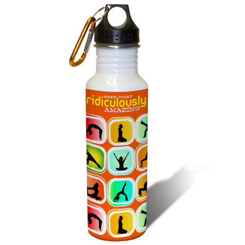 Make Today Ridiculously Amazing Exercise Motivation Orange - 22oz. Stainless Steel Water Bottle