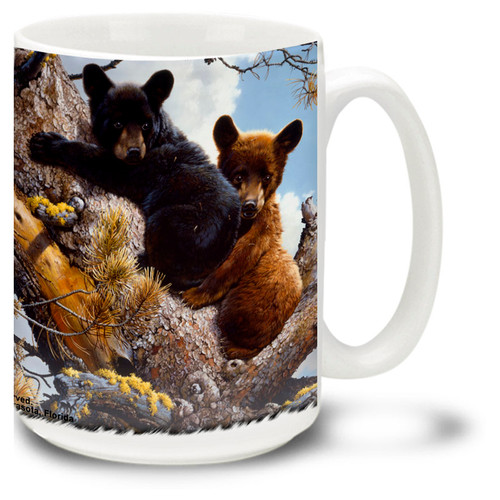 Cute little bear cubs are always looking for adventure. Cute little bear cubs are always looking for adventure.