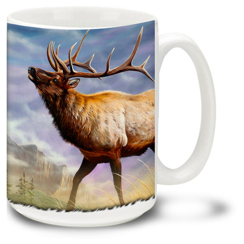 Majestic Elk against a beautiful scenic backdrop.