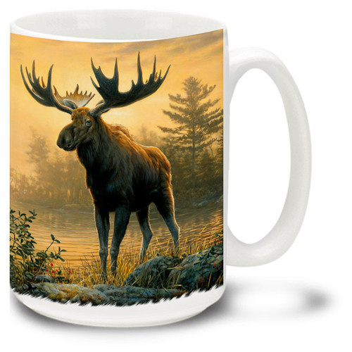 The Majestic Moose against a beautiful background.