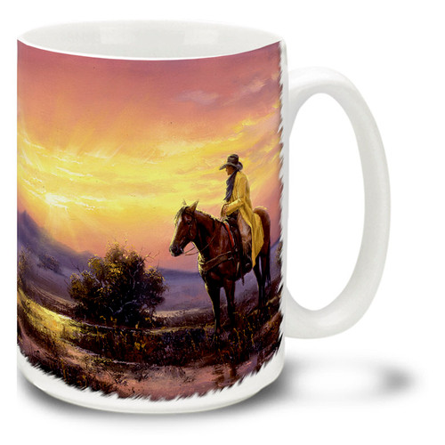 After The Storm Cowboy and Horse Coffee Mug - 15oz. Mug