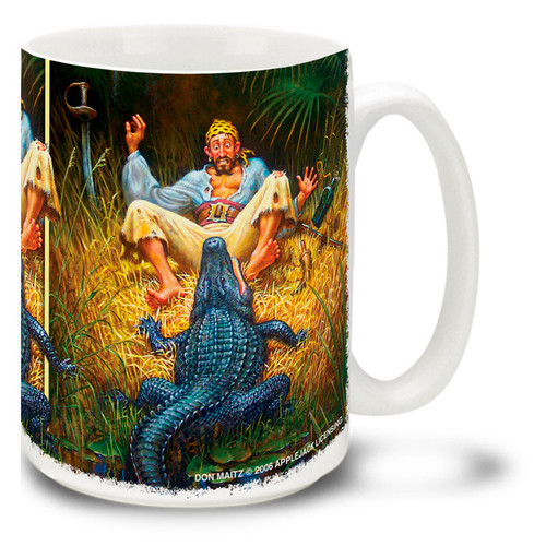 Caught Nipping Pirate vs Alligator - 15oz. Mug