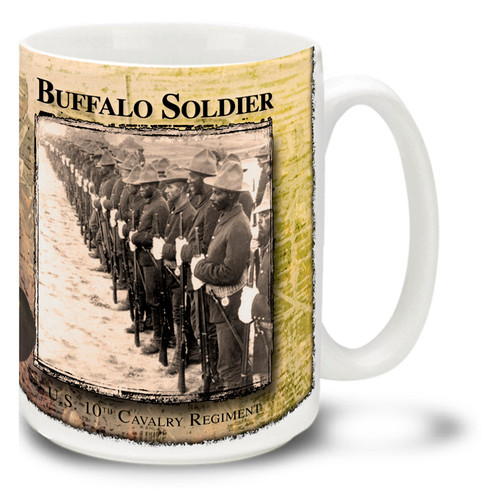 Buffalo Soldiers US 10th Cavalry Formation - 15oz Mug