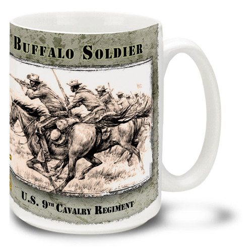 Buffalo Soldiers U.S. 9th Cavalry Charge - 15oz Mug