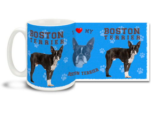 Love your Boston Terrier? You'll love this Boston Terrier Coffee mug! Boston Terrier mug is durable, dishwasher and microwave safe.