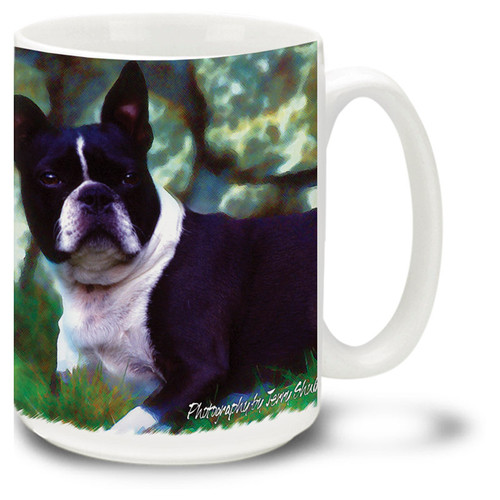 Artsy Boston Terrier - 15oz Dog Mug