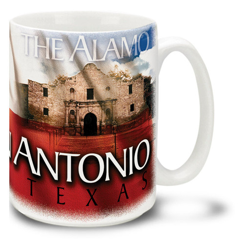 San Antonio Texas with Alamo - 15oz Mug
