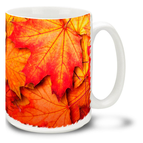 Colors of Fall Maple Leaves - 15oz Mug