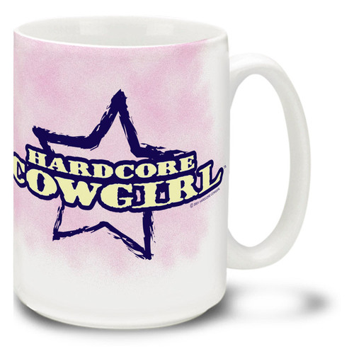 Doesn't get any more hardcore than a cowgirl! Get a little wild with a Hardcore Cowgirl coffee Mug. Hardcore Cowgirl Mug is dishwasher and microwave safe.