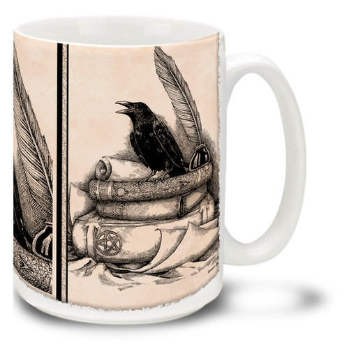 Books and Raven - 15oz Mug
