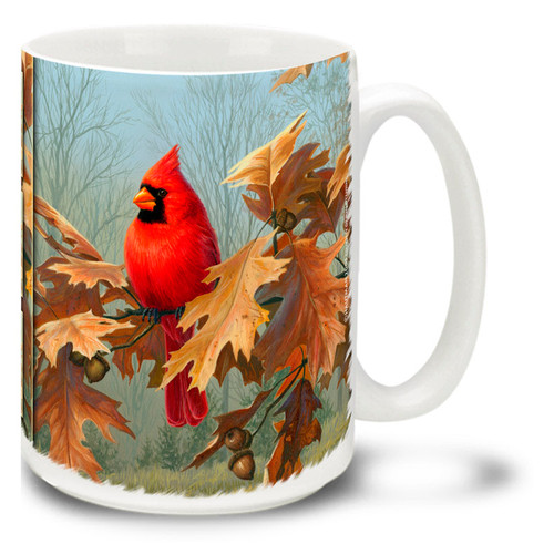 Cardinal in Autumn - 15oz Mug