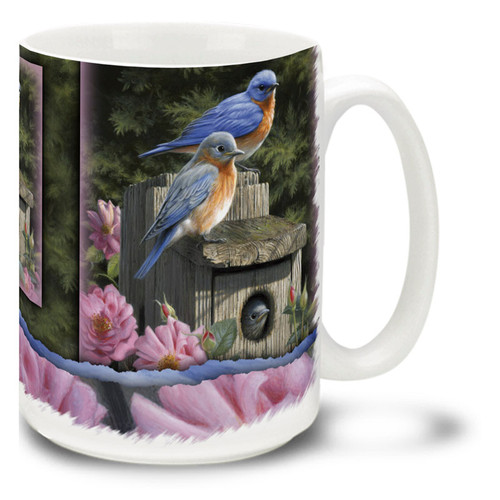 Garden Bluebirds - 15oz Mug Garden Bluebirds - 15oz Mug