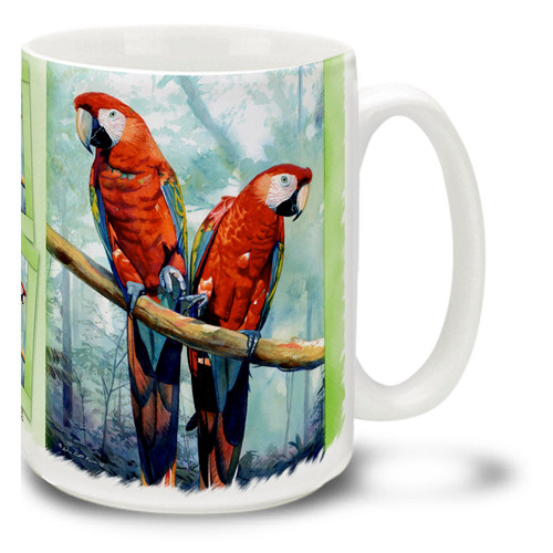 Friendly Red Macaws - 15oz Mug