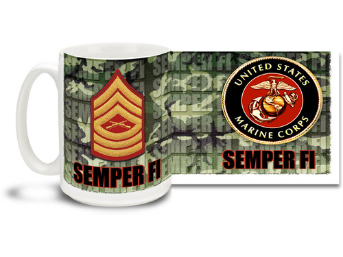 U.S. Marine Corps Enlisted Ranks - 15 oz. Mug