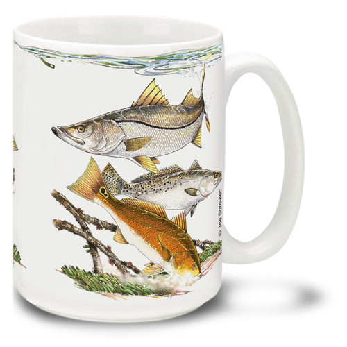 Saltwater Fishing Favorites West Coast Slam - 15oz Mug