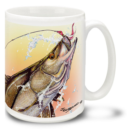 Saltwater Fishing Favorites Snook, Line and Sinker - 15oz Mug Saltwater Fishing Favorites Snook, Line and Sinker - 15oz Mug