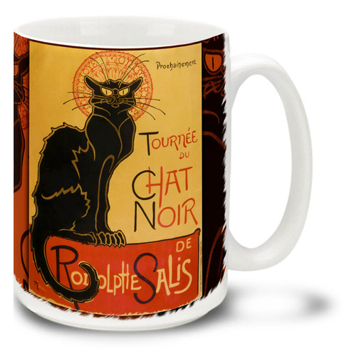 Théophile Steinlen - Tour of Le Chat Noir's Troupe poster 1896 - 15 oz Coffee Mug