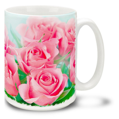 Pink Roses - 15 oz Mug