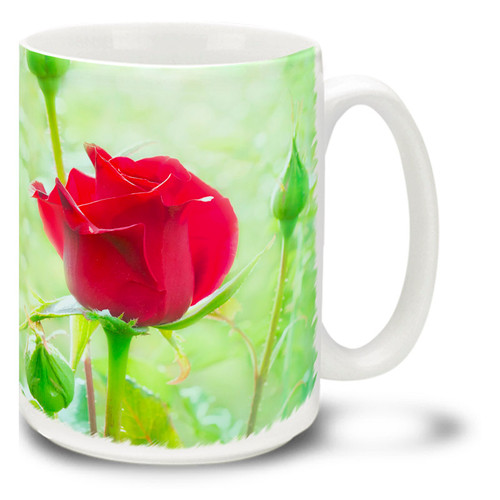 Red Rose Bud - 15 oz Mug