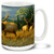 Herd of North American Elk enjoying golden sunset hues on this great Elk Mug. 15oz Elk Coffee Mug is dishwasher and microwave safe.
