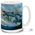A beautiful mermaid mug, swimming with her friends the dolphins and seagulls.  A beautiful ocean fantasy for lovers of mermaids by famed pirate and adventure artist Don Maitz. 15oz Mermaid Coffee Mug is dishwasher and microwave safe.