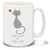 Have your cats ever driven you crazy? We know ours have, get this Keep Calm and Love Cats mug as a reminder that even though cats can sometimes be mischievous we still hold them close to our heart! 15oz love cats coffee mugs are dishwasher and microwave safe.