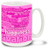 Exercise and Fitness Word Cloud in Pink - 15oz. Mug
