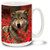 A noble lone wolf working his way through red autumn leaves on this great wolf coffee mug. 15oz wolf mug is dishwasher and microwave safe.
